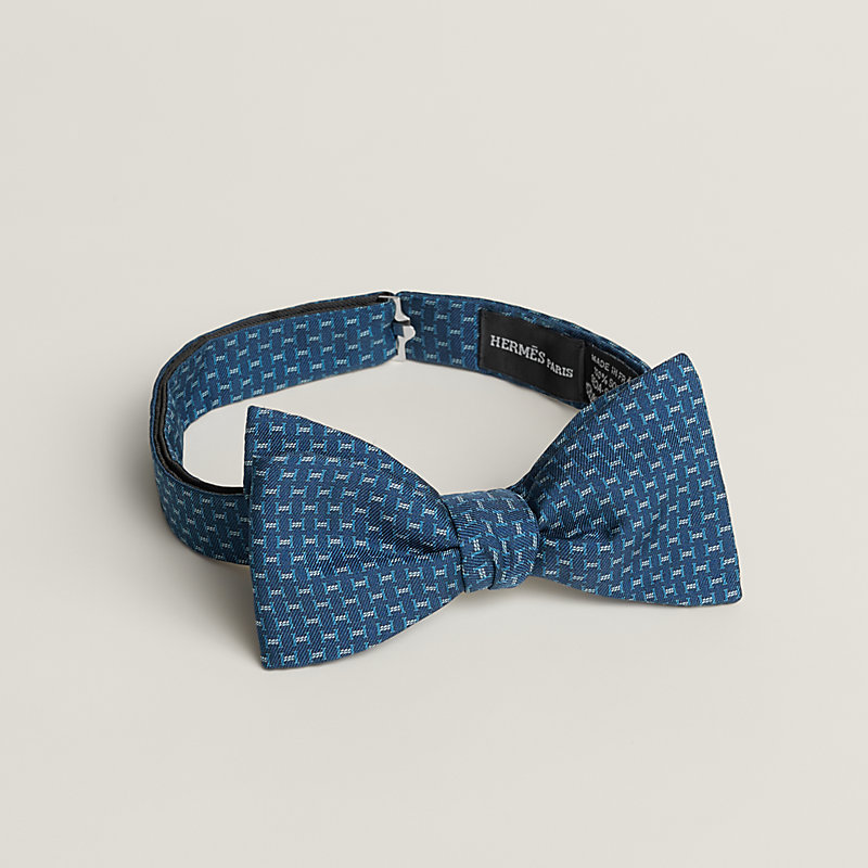 HERMES ボウタイ H Gourmette bow tie - Black | Hermès USA
